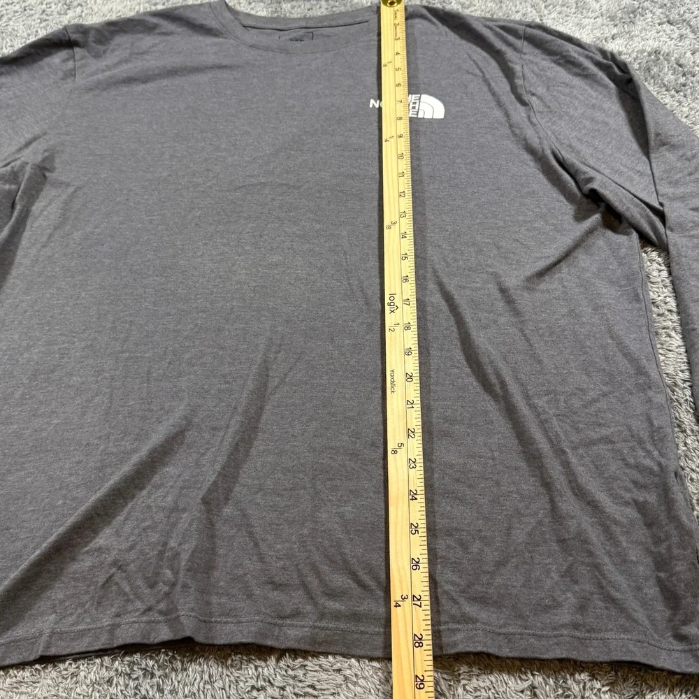 The North Face Long Sleeve Graphic T-Shirt Mens XXL Gray Mountain Circular Tee